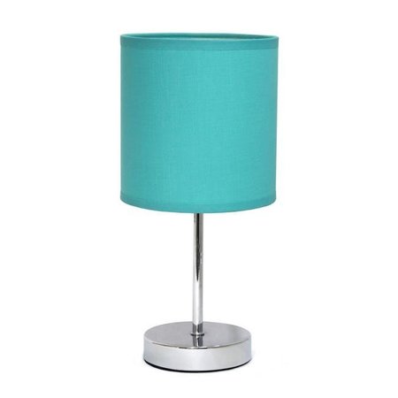 ALL THE RAGES All The Rages LT2007-BLU Chrome Basic Table Lamp with Blue Shade LT2007-BLU